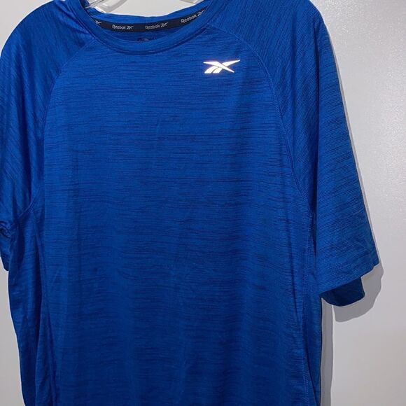 Reebok by Pyer Moss Men's Blue Heather Crew Neck Athletic T-Shirt Size Medium - Picture 4 of 11